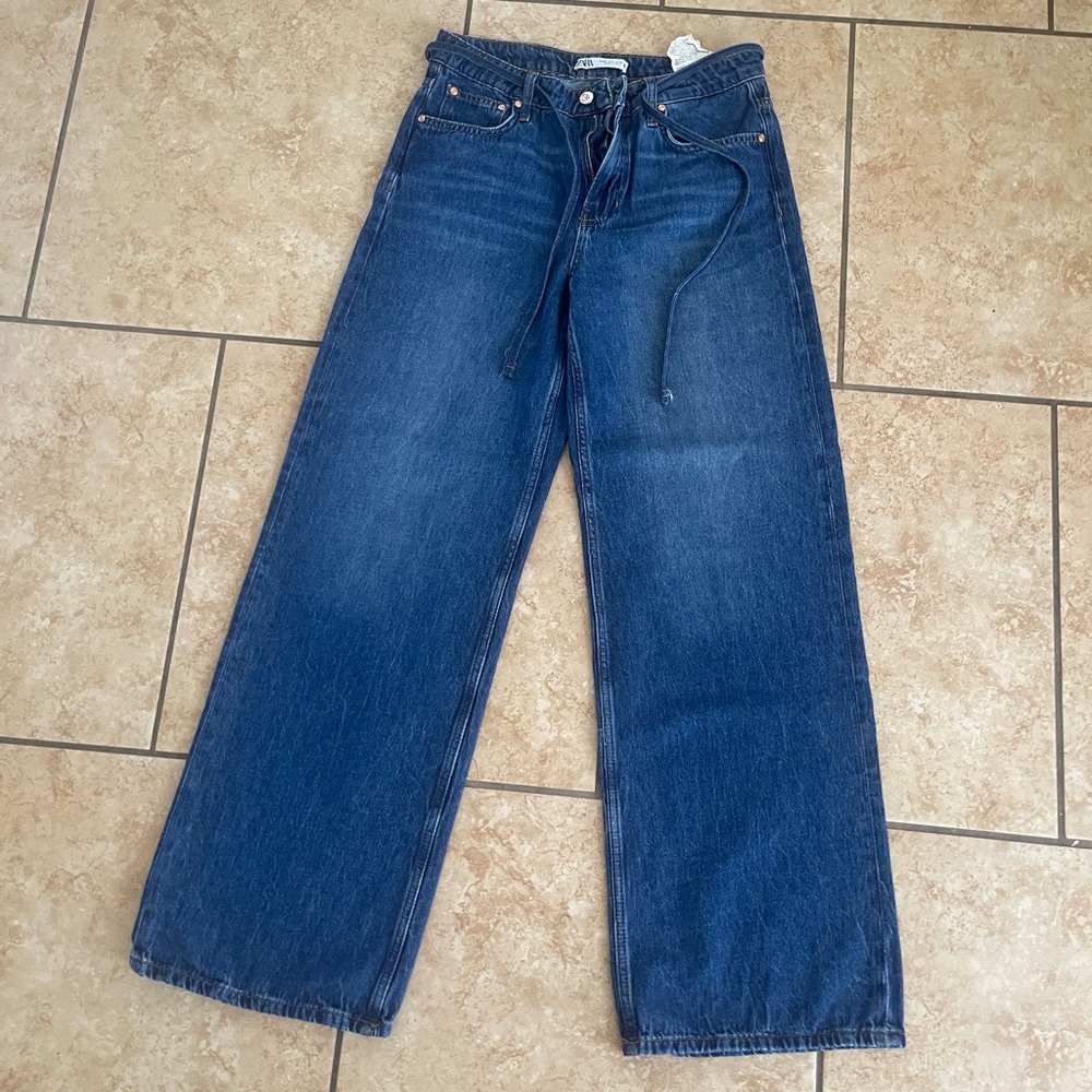 Zara Dark Blue Denim Jeans